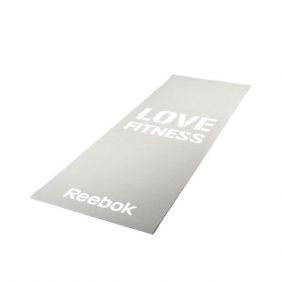 Фитнес-мат тонкий Reebok Love (серый) 173 см